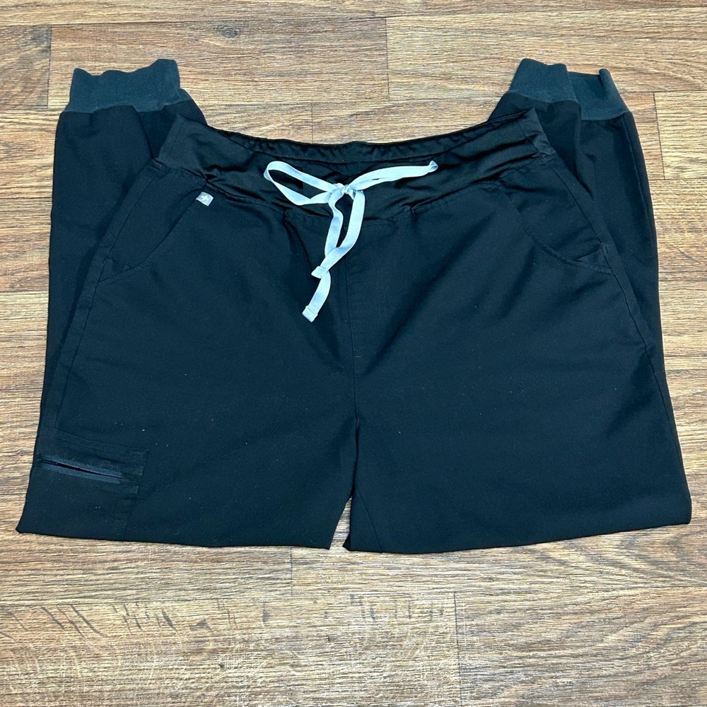 FIGS High Waisted Zamora Jogger Large Petite Black